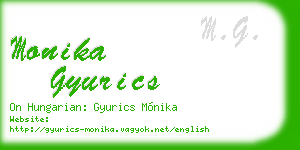 monika gyurics business card