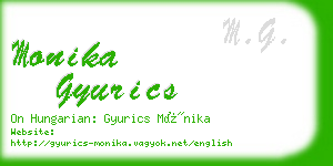 monika gyurics business card